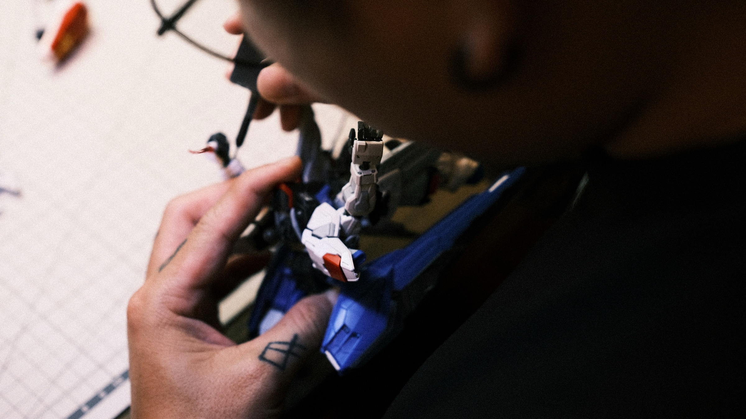 Engineer assembling an electronic product