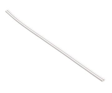 PCIe 6.0 twinax cable, mid-gauge silver-white pair